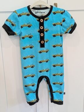Blue Lola & Taylor One Piece With Car Print
